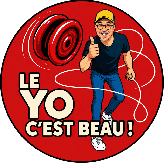 Le YO — un yoyo rouge, et Pascal Vincent au bout de la ficelle